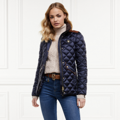 Holland Cooper charlbury quilted jacket ink navy