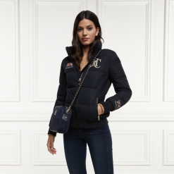 Holland Cooper team padded jacket ink navy