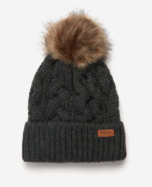 Barbour-Beanie-Penshaw-Cable-Charcoal