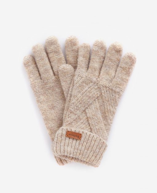 Barbour -Dace- Cable-Knit- Gloves- Sand- Beige- Ruffords-Country-Lifestyle.01