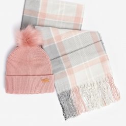 Barbour -Dover -Beanie- &- Hailes- Scarf- Gift- Set- Pearl-Grey-Ruffords- Country-Lifestyle.01