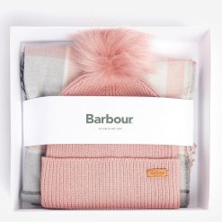 Barbour -Dover -Beanie- &- Hailes- Scarf- Gift- Set- Pearl-Grey-Ruffords- Country-Lifestyle.04