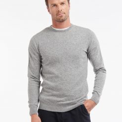 Barbour -Essential -Lambswool- Crew- Neck- Sweatshirt-Grey-Ruffords-Country-Lifestyle.01