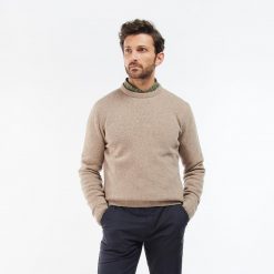 Barbour-Nelson-Essential-Crew-Neck-Sweater-Stone