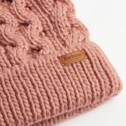 Barbour- Penshaw-Cable- Beanie-Dusty-Rose-Ruffords-Country-Lifestyle.03