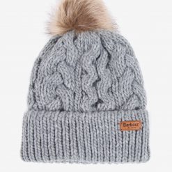Barbour-Penshaw-Cable-Beanie-Grey-