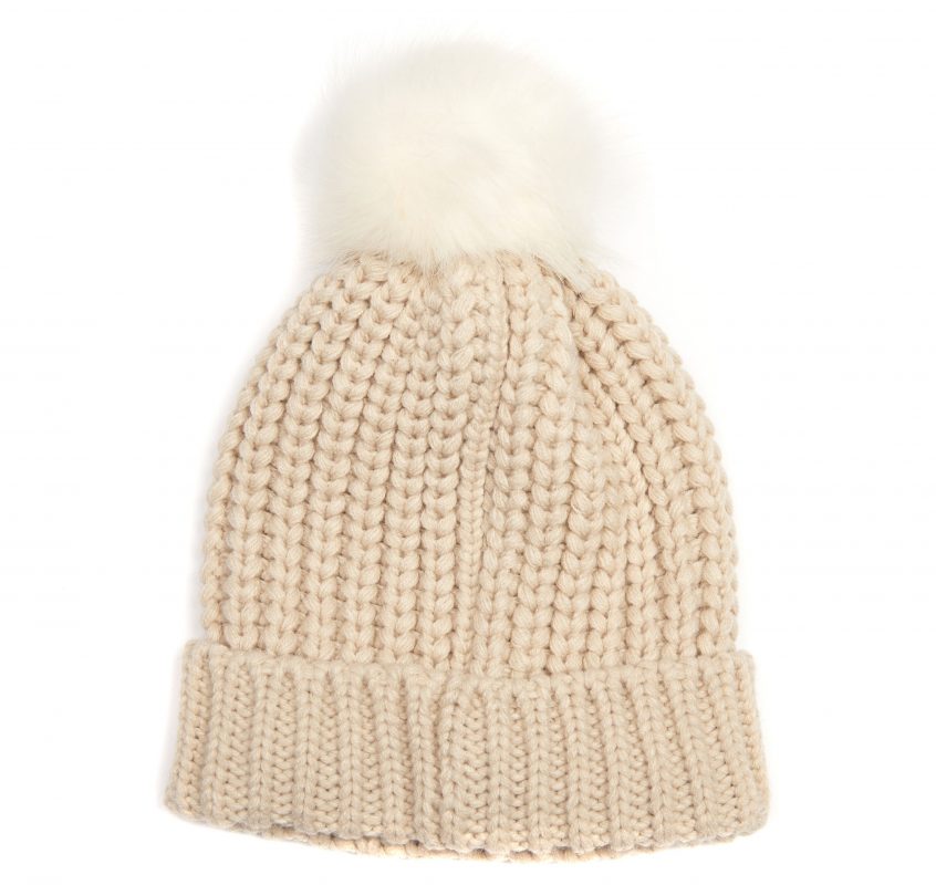 Barbour Saltburn Beanie Hat - Pearl - Rufford's Country Lifestyle