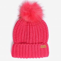 Barbour-Saltburn- Beanie-Hat-Pink-Dahlia-Ruffords-Country-Lifestyle.01