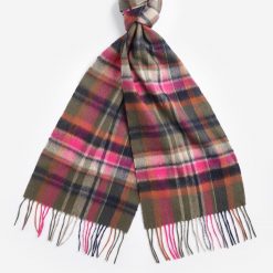 Barbour- Vintage- Winter -Plaid- Scarf-Pink-Dahlia-Ruffords-Country-Lifestyle.02