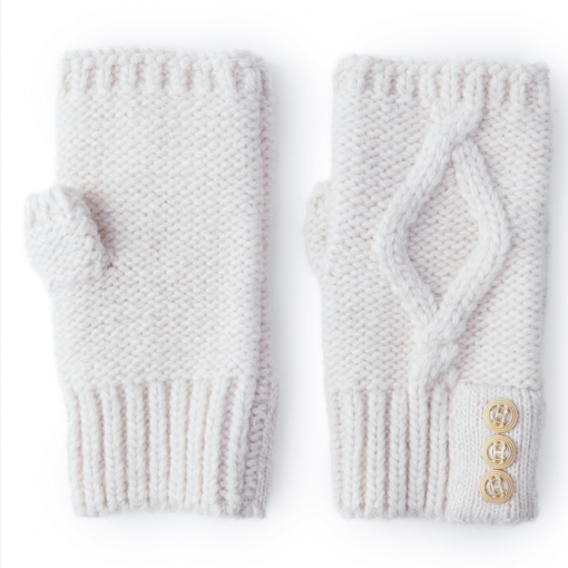 Holland Cooper cortina fingerless gloves cream