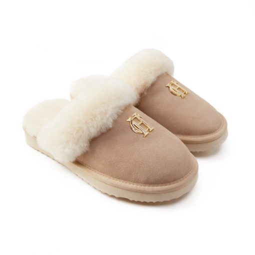 Holland Cooper hc shearling slipper oyster