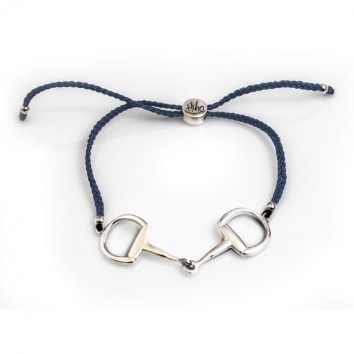 Hiho-exclusive-sterling-silver-snaffle-friendship-bracelet-Navy-Ruffords-Country-Lifestyle.1