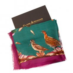 Clare-Haggas-Grouse-Misconduct-Aubergine-Teal-Silk-Shawl-Ruffords-Country-Lifestyle.3