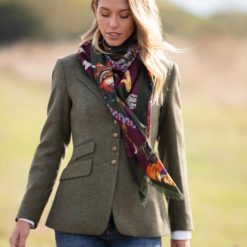 Clare-Haggas-its-a-dogs-life-Hunter-Green-Oxblood-Wool-Silk-Shawl-Ruffords-Country-Lifestyle.2