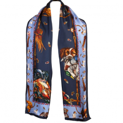 Clare-Haggas-its-a-dogs-life-Navy-Cobalt-Classic-Silk-Scarf-Ruffords-Country-Lifestyle.5