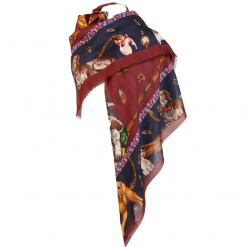 Clare-Haggas-its-a-dogs-life-navy-claret-silk-shawl-Ruffords-Country-Lifestyle.2.