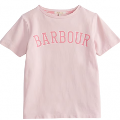 Barbour Northumberland Girls Tee Shell Pink