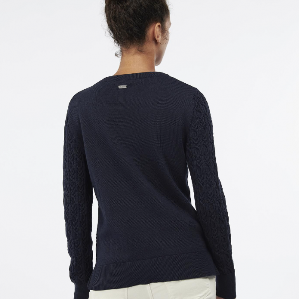 Barbour Hampton Knitted Jumper - Navy - Ruffords Country Store