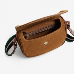 Fairfax-and-favour-Boston-Cartridge-Bag-Tan-Suede-Webbing-Ruffords-Country-Lifestyle.