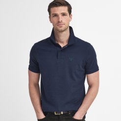 Barbour Lightweight Sports Polo Sapphire