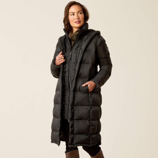 Ariat Norfolk Long Puffa Coat Black