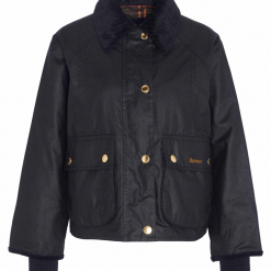 Barbour-Cropped-Beadnell-Wax-Jacket-Black-Classic-Tartan-Ruffords-Country-lifestyle.2