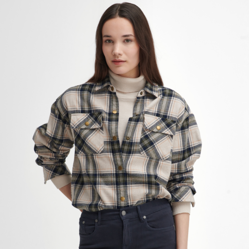 Barbour Highfield Check Shirt Sand Dune