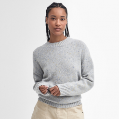 Barbour Lavensdale Crew neck jumper pearl blue