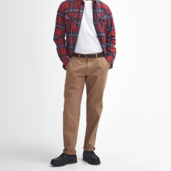 Barbour Washed Stretch Twill Tailored Fit Trouser Stone