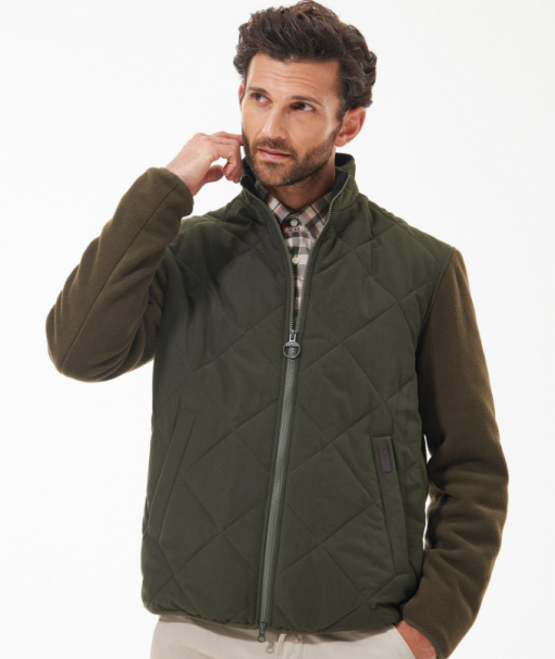 Barbour-hybrid-fleece-olive-ruffords-country-lifestyle