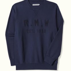 R M Williams Stencil Crewneck Sweatshirt-Midnight