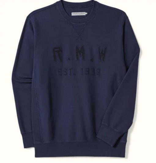 R M Williams Stencil Crewneck Sweatshirt-Midnight