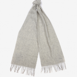 Barbour Pure lambswool scarf light grey