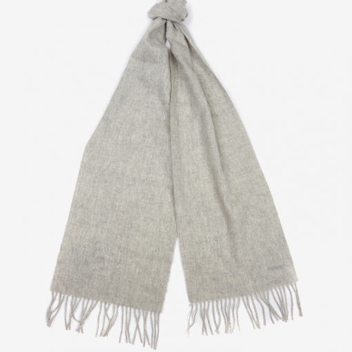 Barbour Pure lambswool scarf light grey