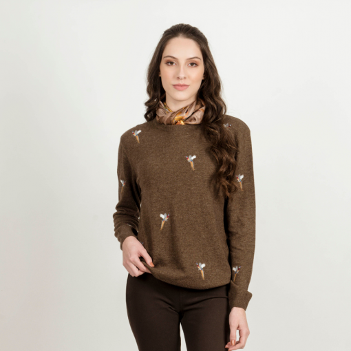 Hartwell-Amanda-Taupe-Embroidered-Pheasants-Jumper-Rufford's-Country-Lifestyle4