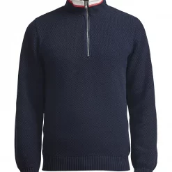 Holebrook Classic Knitted Windproof Sweater - Navy