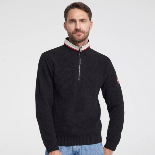 Holebrook Classic Knitted Windproof Sweater - Black