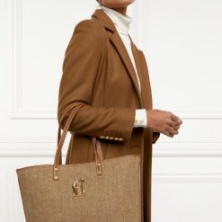 Holland Cooper Kensington Tote bag- tan herringbone