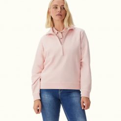 R M Williams Trickett 1/4 Zip - Rose Smoke