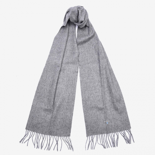 Barbour Plain Lambswool Scarf - Light Grey