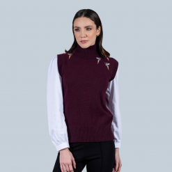 Hartwell Amara Pheasants Sleeveless Top - Burgundy