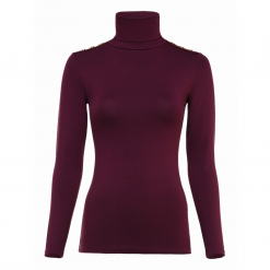 Holland Cooper Essential Roll Neck - Burgundy