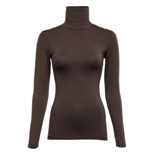 Holland Cooper Essential Roll Neck - Coffee