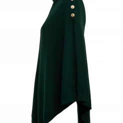 Holland Cooper Roll Neck Cape - Deep Emerald