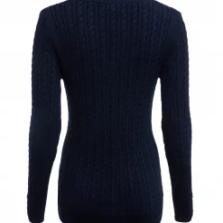 Holland Cooper Seattle V-Neck Knit - Ink Navy