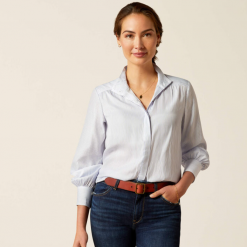 Ariat Charolais Blouse Blue Pinstripe