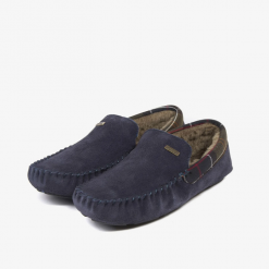 Barbour Monty Slippers Navy SUede