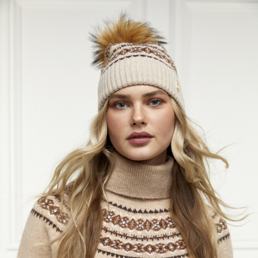 Holland-cooper-Jennifer-Bobble-Hat-Light-Camel-ruffords-country-lifestyle-store