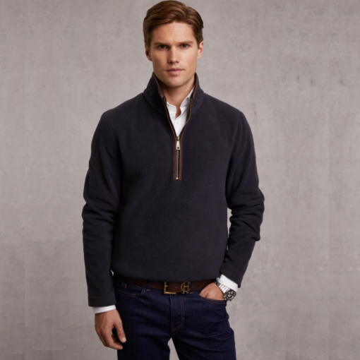 Holland-cooper-mens-Countr-Fleece-Quarter-Zip-ink-navy-Ruffords-country-lifestyle-store