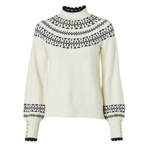 Holland Cooper Elodie Roll Neck Knit - Natural